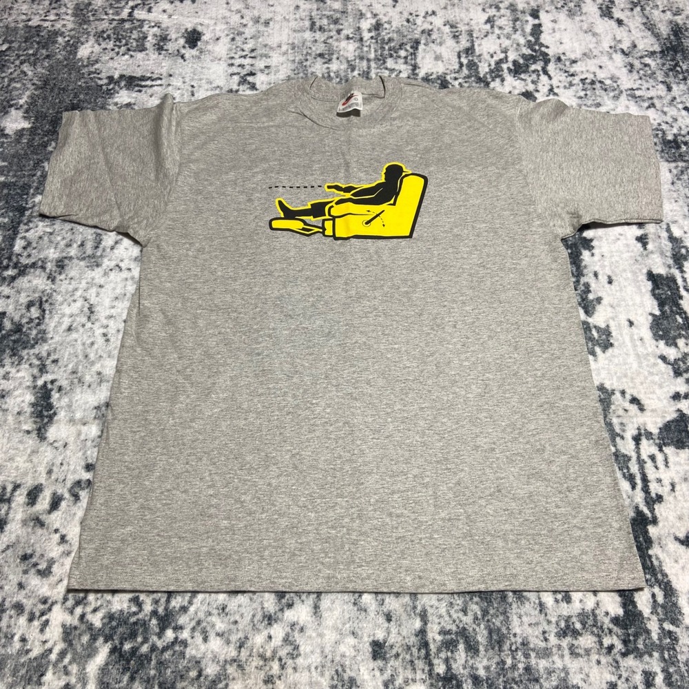 Nike Channel Surfing Is Not A Sport Graphic T-Shirt Mens Large Gray 90s Style